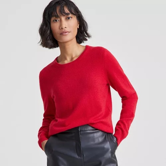 Charter Club Red Cashmere Sweater - Picture 1 of 10